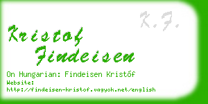 kristof findeisen business card